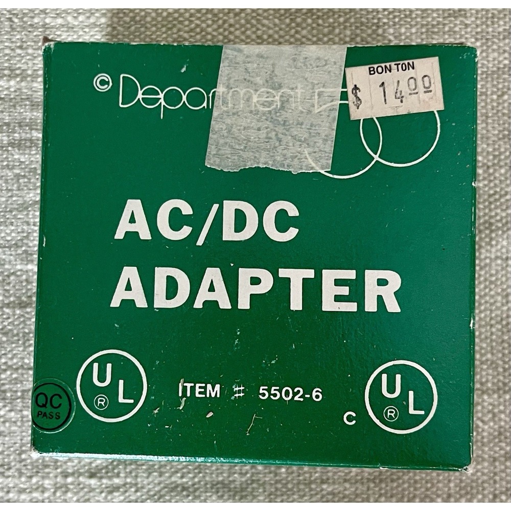 Department 56 AC/DC Adapter 2.5VDC 500mA 3-Socket Power Supply 5502-6